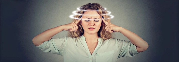A woman with vertigo.